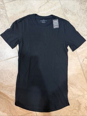 Cotton On Black Short Sleeve Longline Crew Tee